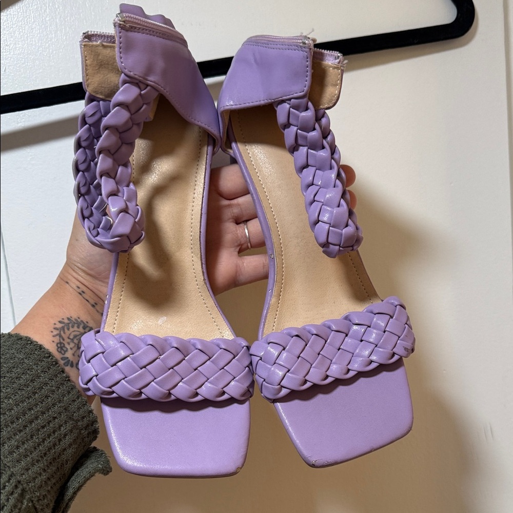 Braided Lavender Sandals